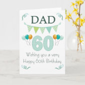 Carte père 60e anniversaire (Fleur jaune)