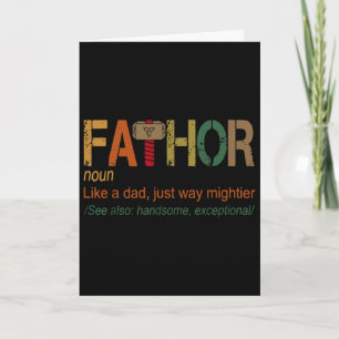 Carte Père comme papa juste beaucoup plus héroïque Fête