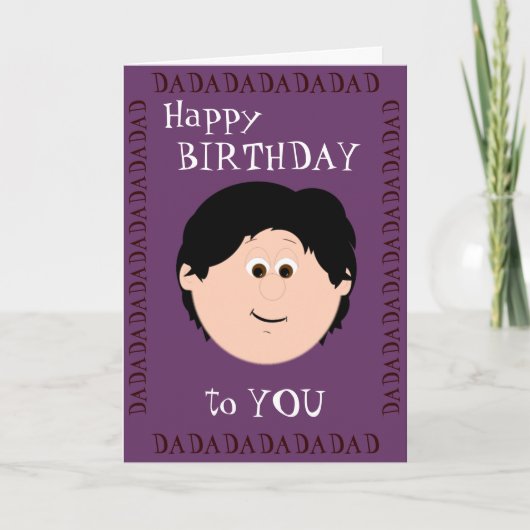 Carte Père d'anniversaire (Fils) (Devant)