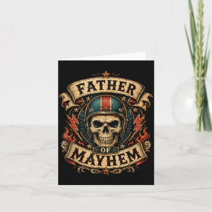 Carte Père de chaos motard papa crâne moto