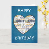 Carte Père de coeur mignon Anniversaire (Fleur jaune)