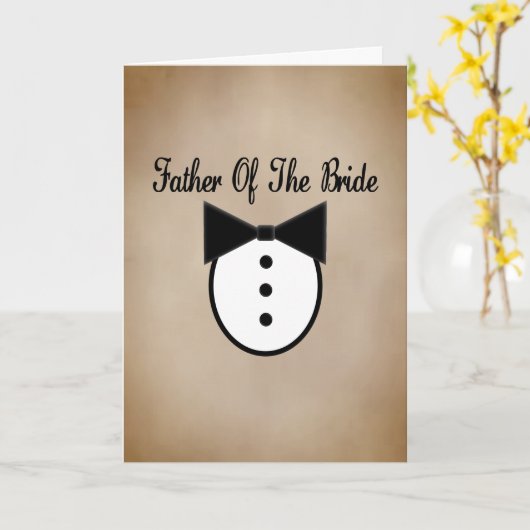 Carte Père de la mariée (Fleur jaune)