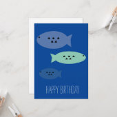 Carte Père de la pêche Anniversaire (Devant/Arrière en situation)