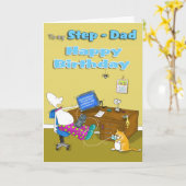 Carte père de l'étape d'anniversaire (Fleur jaune)