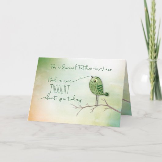Carte Père en droit Bird Nice Pensée de vous (Devant)