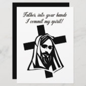 Carte Père, entre tes mains, je commets mon esprit ! (Devant / Derrière)