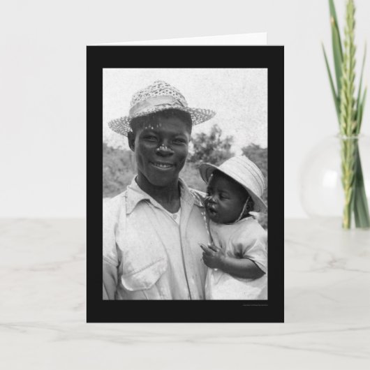 Carte Père et bébé afro-américains 1935 (Devant)