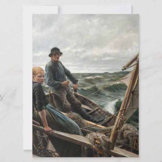 Carte Père et fille en mer (par Albert Edelfeel) (Devant)
