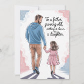 Carte père et fille Fête du Père Anniversaire (Devant)