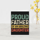 Carte Père fier Fille incroyable Papa drôle Fête des pèr (Fleur jaune)