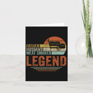 Carte Père Huse Viande Fumeur Légende Griller Papa Viand