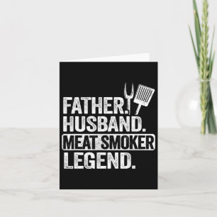 Carte Père Huse Viande Fumeur Légende Griller Papa Viand