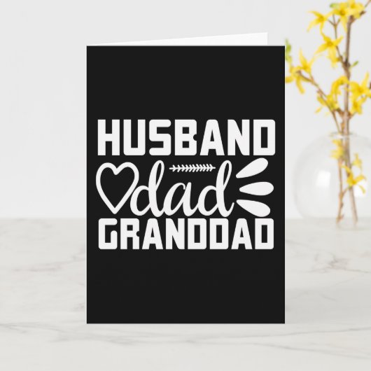 Carte Père Jour Mari (Fleur jaune)