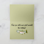 Carte Père Joyeux anniversaire : Truite arc-en-ciel (Intérieur)
