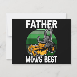 Carte Père Mows Meilleur Amusant Monteur Rétro Mowing D