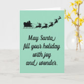 Carte Père Noël (Fleur jaune)