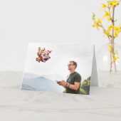 Carte Père Noël (Fleur jaune)