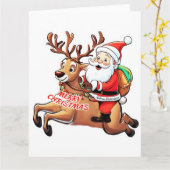 Carte Père Noël (Fleur jaune)