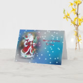 Carte Père Noël (Fleur jaune)