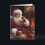 Carte Père Noël 2<br><div class="desc">Cheery Santa Claus obtient son Sherry et des collations pendant qu'il livre des cadeaux partout dans le monde!</div>
