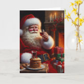 Carte Père Noël 2 (Fleur jaune)