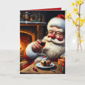 Carte Père Noël 3 (Fleur jaune)