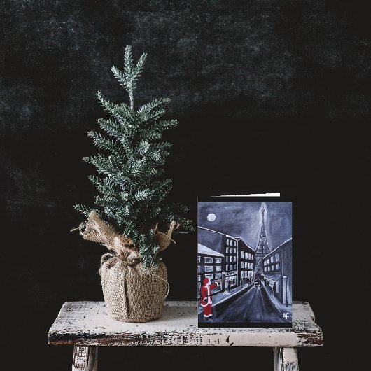 Carte Père Noël à Paris Tableau d'Alfred Fox