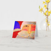 Carte Père Noël Abstrait (Fleur jaune)