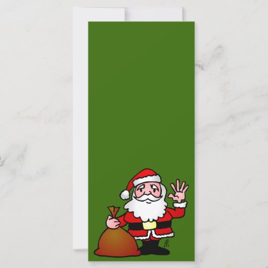 Carte Père Noël agitant (Devant)