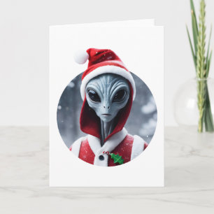 Carte Père Noël Alien