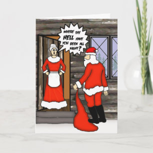 Carte Père Noël amusante