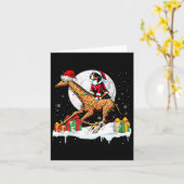 Carte Père Noël Appenzeller Sennenhund équitation Giraff (Fleur jaune)