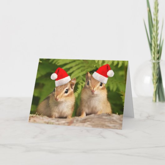 Carte père Noël Baby Chipmunks (Devant)