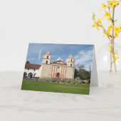 Carte Père Noël Barbara Mission espagnole, Californie (Fleur jaune)