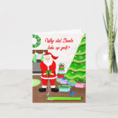 Carte Père Noël Cadeau précoce - Un Trou en Un Noël (Devant)