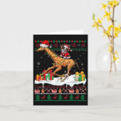 Carte Père Noël Chihuahua équitation Giraffe Sweater de (Fleur jaune)
