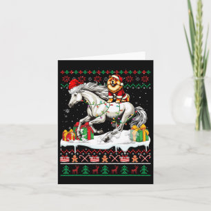 Carte Père Noël Chow Chow équitation Cheval Noël Sweat L