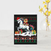 Carte Père Noël Chow Chow Riding Unicorn Sweater L (Fleur jaune)