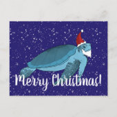 Carte père Noël Christmas Sea Turtle (Devant)