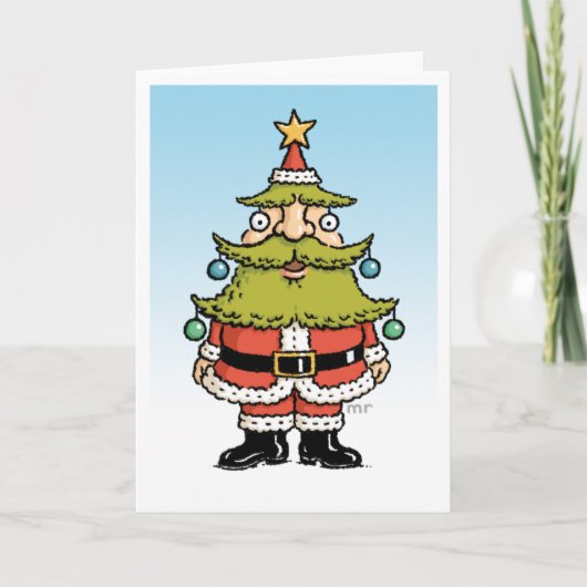 Carte père Noël Christmas Tree (Devant)
