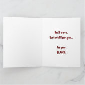 Carte Père Noël Corpse Funny Zombie Xmas Big (Intérieur)