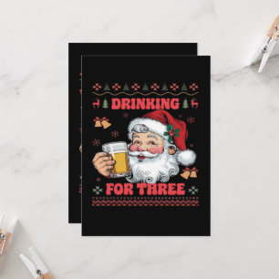 Carte Père Noël Couple Chirstmas