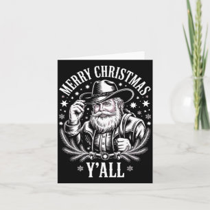 Carte Père Noël Cowboy Joyeux Noël à tous Western C