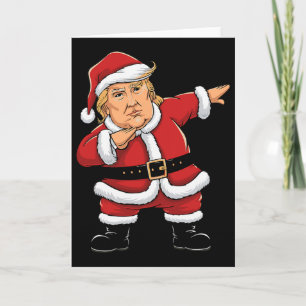 Carte Père Noël Dabbing Trump Lumières de Noël Filles Ga