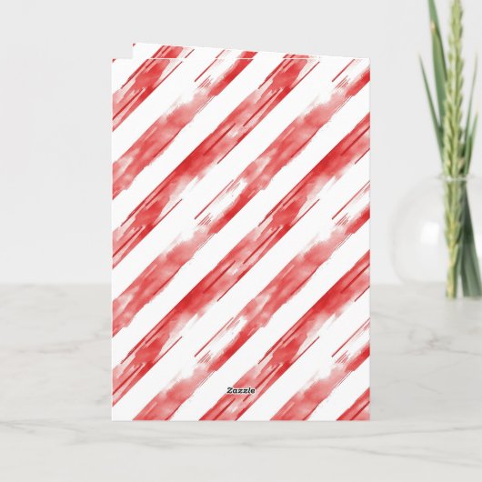 Carte Père Noël dans Cheminée Rayures Rouges Noël (Dos)