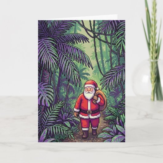 Carte Père Noël dans la jungle (Devant)