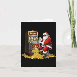 Carte Père Noël de machine à sous drôle Graphique de cas