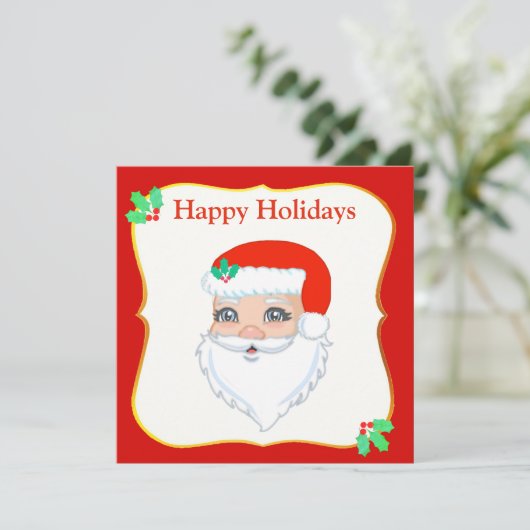 Carte Père Noël de Noël (Debout devant)