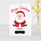 Carte Père Noël de Noël  (Fleur jaune)