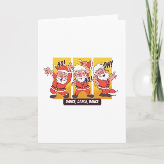 Carte Père Noël de Noël dansant (Devant)
